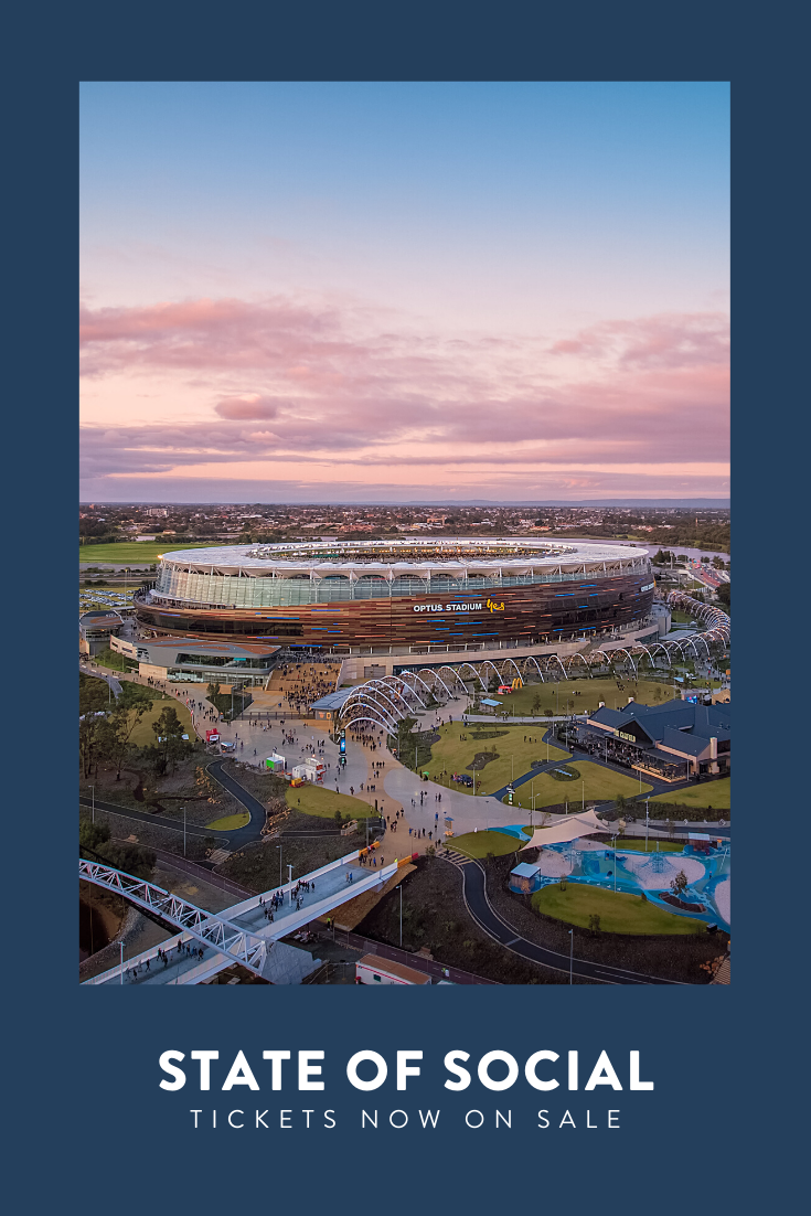 With stunning views to rival the insights from our keynote speakers, Optus Stadium, the home of State of Social, is a memorable venue for our event.
#stateofsocial20 #socialmediaconference #digitalmarketingconference