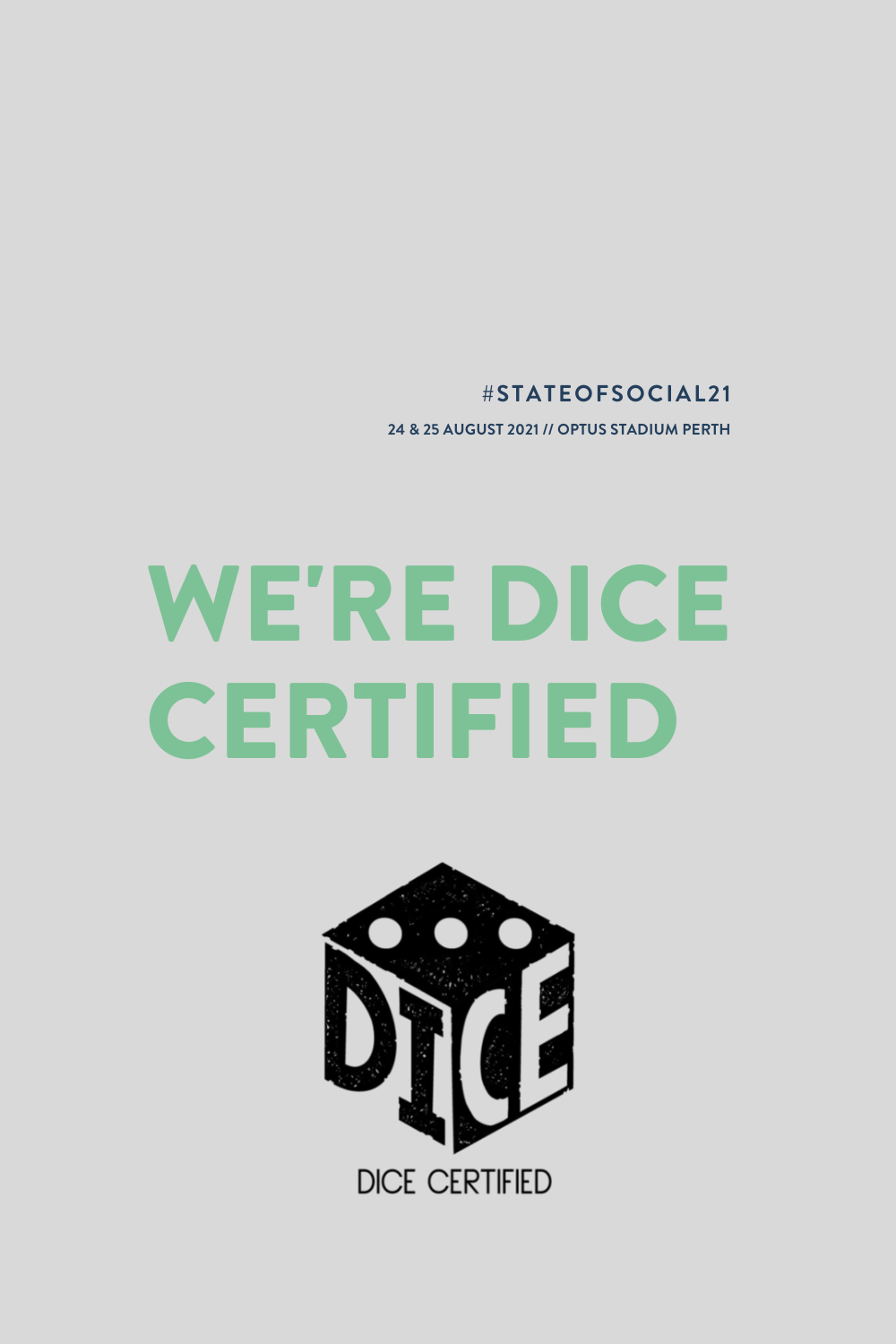 We\'re DICE certified!