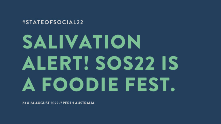 Who’s looking forward to the fab food at SOS22? Yours drooly.