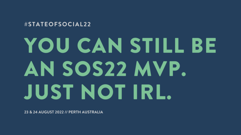 You can still learn to be an SOS22 MVP. Just not IRL.