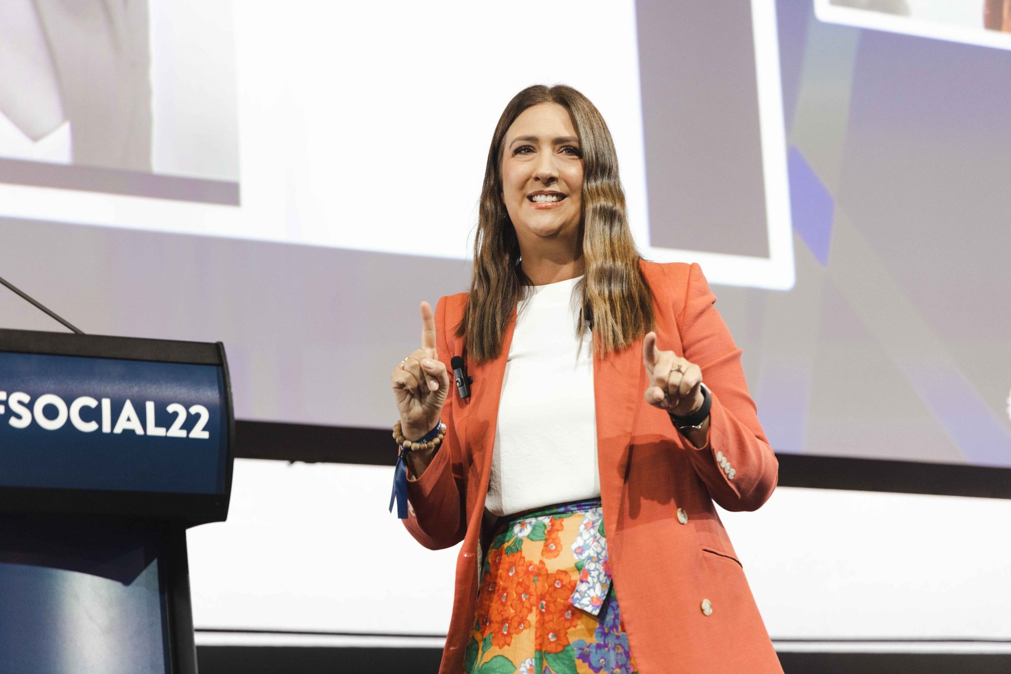 Carmen Braidwood on stage at SOS22
