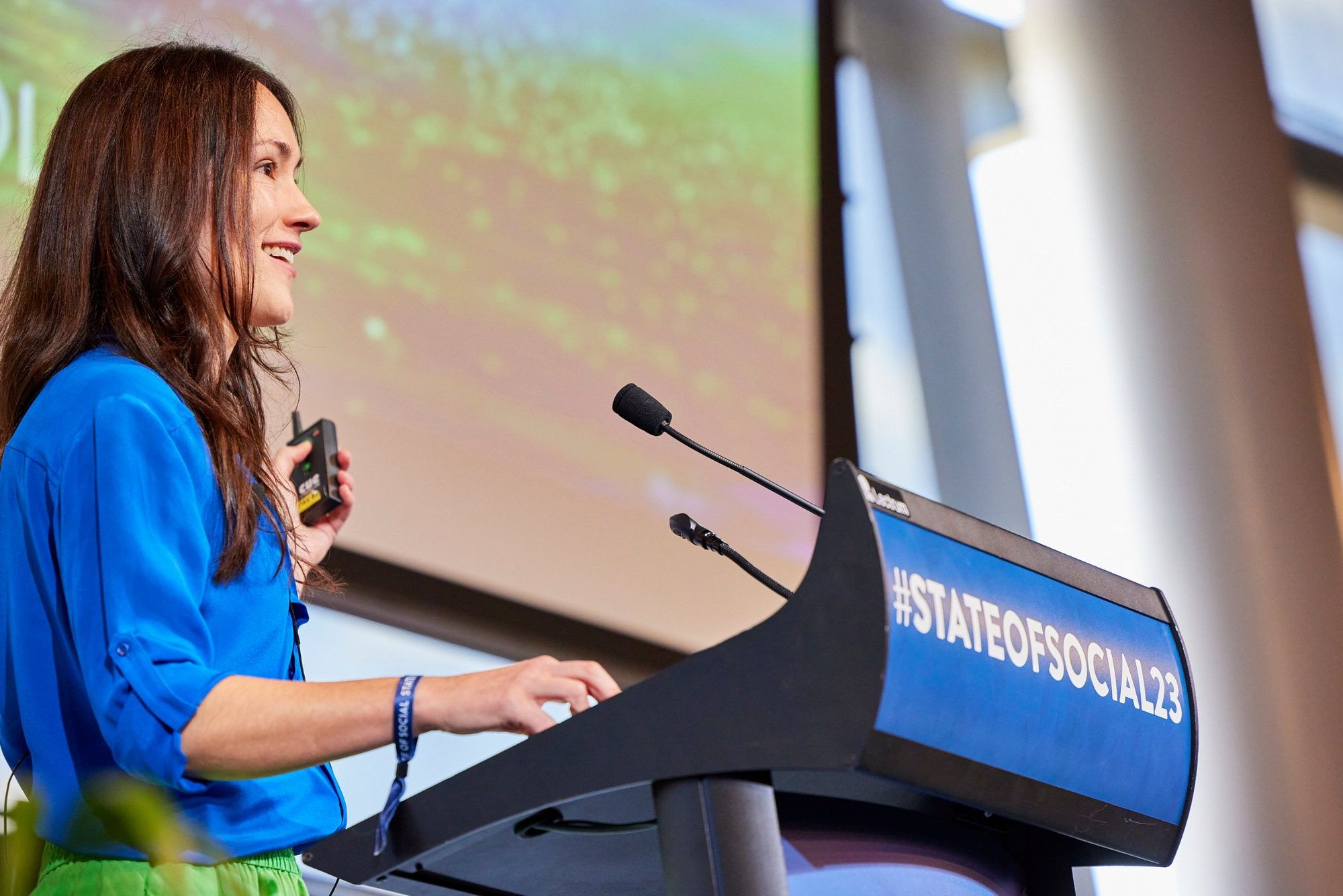 Smiljka Dimitrijevic at the lectern at SOS23