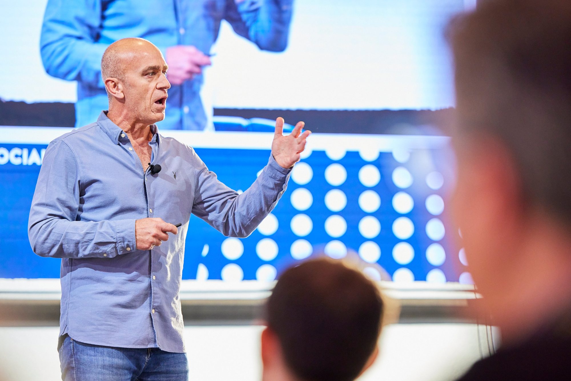 Stephen Scheeler on stage at SOS23