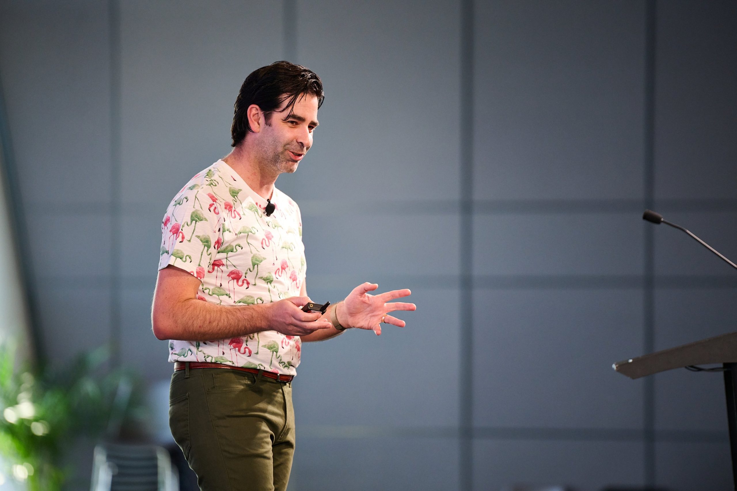 Jeremy Burge on stage at SOS24: Tales from the world of the emoji overlords