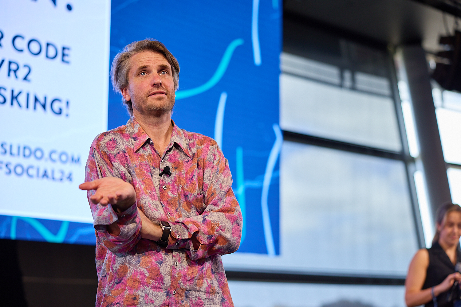 Richard Berney on stage at SOS24: Playful is powerful